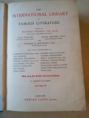 Antique VTG Book International Library Of Famous Literature Volume VII • £3.99