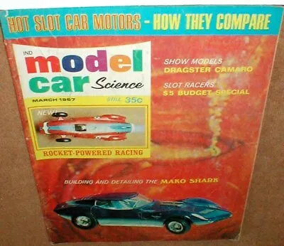 Model Car Science March 1967 Magazine Table Top Slot Car Racing Original • $19.99