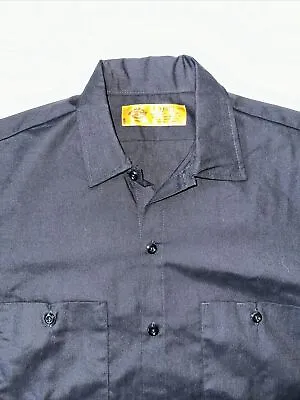 Dickies Work Mechanic Shirt Black Short Sleeve Button Down Men's Size Medium • $11.99