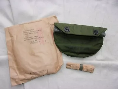 US GI XM28 Nylon Gas Mask Bag--1969 Date--Unissued In Wrap • $19.95