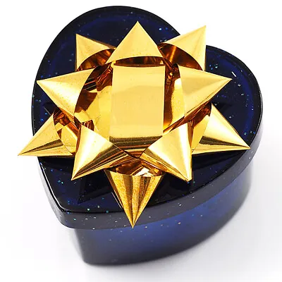 £5.99 • Buy Glitter Blue Bow Ring Jewellery Box