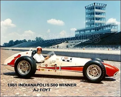 1961 Indy 500 Winner AJ Foyt Racing Photo 8X10  • $7.95