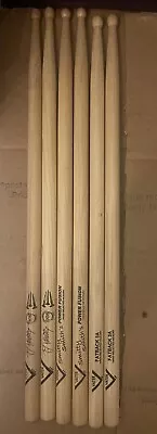 3 Pair VATER Smitty Smith’s Jay Weinberg 3A DRUM STICKS Hickory Wood Tips New/Ex • $29.99