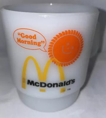 Vintage Fire King McDonald's Coffee Cup Mug Good Morning Anchor Hocking • $6.90