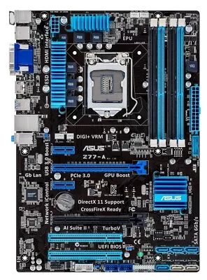 ASUS Z77-A Intel Z77 LGA 1155 ATX Motherboard Ddr3 32GB Sata 3 Usb3.0 Dvi Hdmi • $45.98