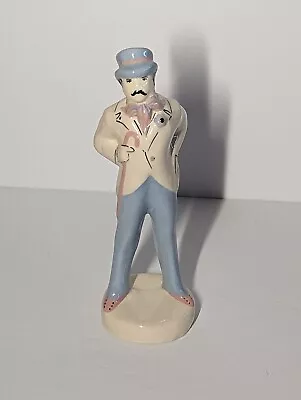 Vintage Statue Mustache Top Hat Cane Man • $49.49