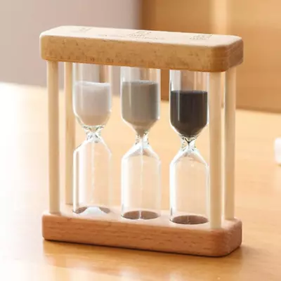 Creative 1/3/5 Minute Wooden Sand Glass Hourglass Timer Clock Home Decor Kitchen • $18.48