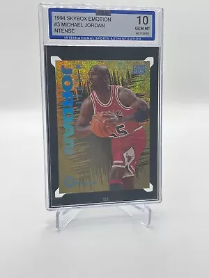 1994 Skybox Emotion N-Tense #3 Michael Jordan ISA 10 Gem Mint • $959