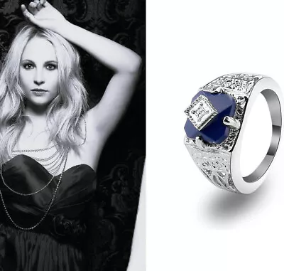 Vampire Diaries Cosplay CAROLINE FORBES DAYLIGHT Ring Blue Stone Free UK POST • £4.50