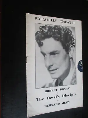£4.25 • Buy Vintage Piccadilly Theatre The Devils Disciple Theatre Programme Robert Donat