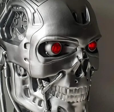 £133.99 • Buy 1:1 Terminator T-800 Bust LED Eyes Life Size 3D Head LIMITED Dark Fate