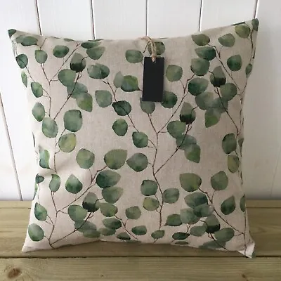Cushion Cover  Eucalyptus Leaf Fern Green Forest Botanical Country New Easter . • £9.99