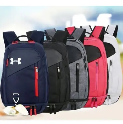 2023 NEW Under Armour Hustle 5.0 Backpack Bag Shoulder Straps Gym School Luggage • £26.99