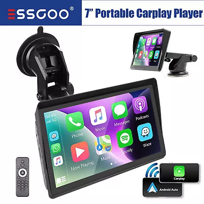 ESSGOO 7  Portable Car Stereos GPS Navigation With Apple/Andriod Carplay AV-IN • $62.95
