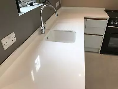 £1.99 • Buy Super White Quartz Kitchen Worktop Countertop Benchtop Work Surface Sample
