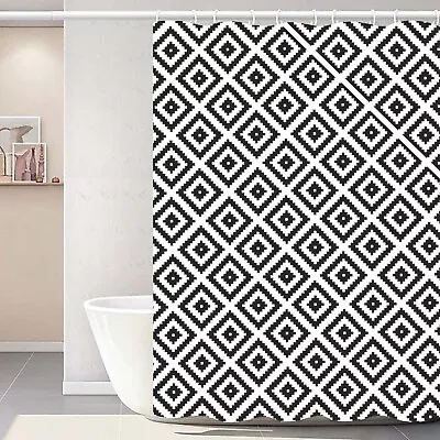 $14.99 • Buy Shower Curtain Bath Abstract Design Vinyl Decorations Bathroom Decor 72*72 Inch