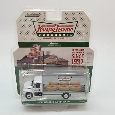 1/64 Greenlight Krispy Kreme Doughnuts International DuraStar Box Van Wht 33040 • $39.95