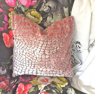 DESIGNERS GUILD FABRIC CUSHION/PILLOW NABUCCO ROSE 18 X16   SOFT FURNISHINGS • £43