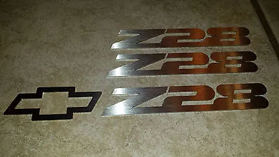 93-97 Camaro Z28 Front And Rear Emblem Set BRUSHED STAINLESS STEEL • $26