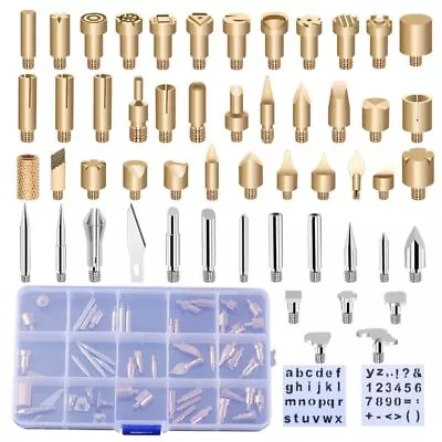 Stencil Pyrography Marking Soldering Iron Head Set Wood Burning Pen Tips Kit • $26.44