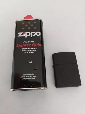 Matt Black Oil Lighter With Zippo 125 Ml Lighter Fluid  Fast Shipping • $22.95