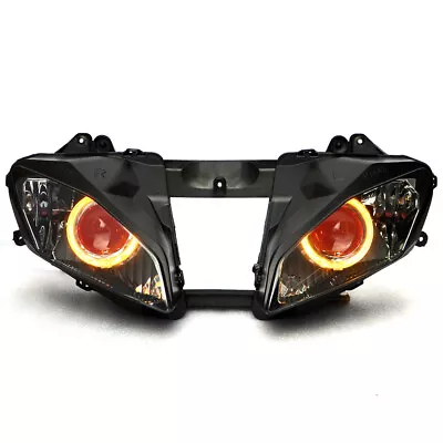 $319.99 • Buy Headlight Headlamp Kit For Yamaha YZF R6 2008-2014 HID+Amber Halo+Red Demon Eyes