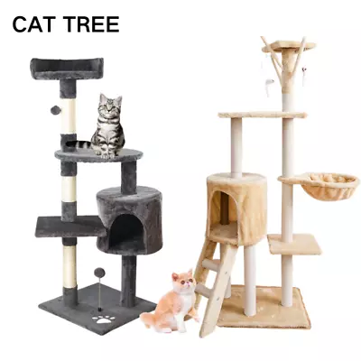 $59.99 • Buy 😻Cat Tree Scratching Post House Condo Furniture Feline Scratcher Tower Toys