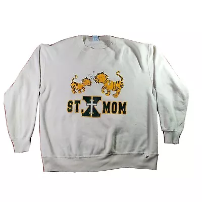 Vtg ST XAVIER Mom Crew Neck Sweatshirt Russell Athletics Mens Sz XL USA *Stains* • $19.74