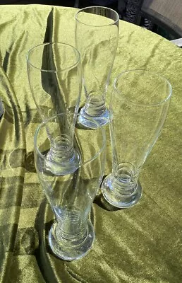 Pilsner Beer Glasses Set Of 4 Lead Crystal Echt Bleikristall 10  W Germany • $30