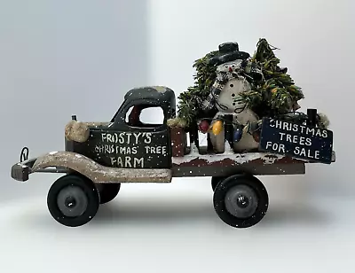 Frosty's Christmas Tree Farm Wooden Pickup Truck Ornament Rustic Farmhouse 6  • £9.63