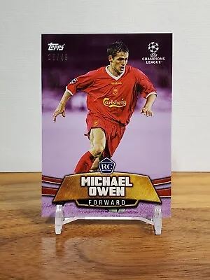 2022 Topps UK Lost Rookie Michael Owen #3 Purple Parallel 25/49 Liverpool • $34.95