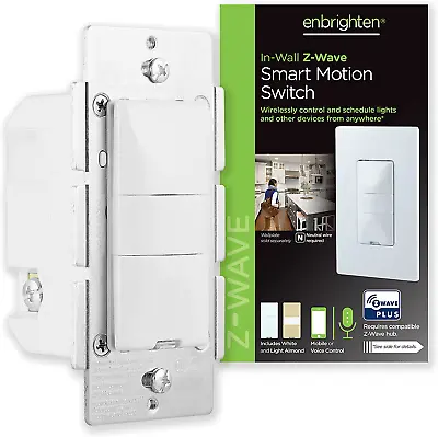 $82.99 • Buy Enbrighten Z-Wave Plus Smart Motion Sensor Light Switch, On/Off, Vacancy / Occu