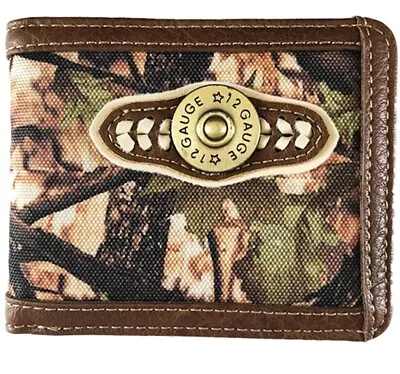 Bullet Mens Wallet Western Bifold Style W035-56 Camo Brown • $11.99