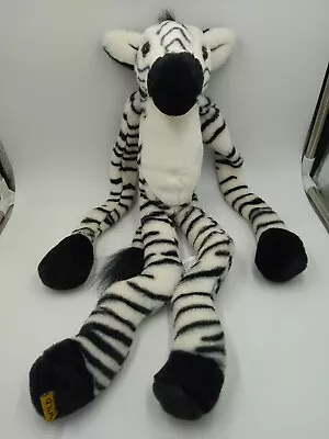 K&M International Wild Republic Plush Hanging Zebra Black White 17  Long Arm Leg • $15.96