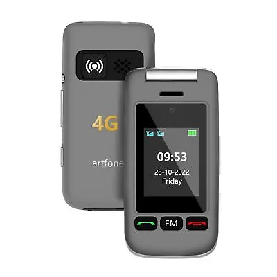 Artfone G6 Flip Phone For Seniors - 4G Dual Display SOS Camera Bluetooth FM • $99