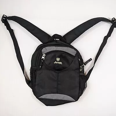 Jeep Black Mini Backpack Bag Travel Nylon Purse Sport Zippered Pockets • $18.98