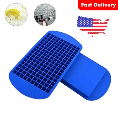 160 Grids Frozen Cubes Silicone Mini Small DIY Ice Cube Tray Ice Maker Mold USA • $6.64