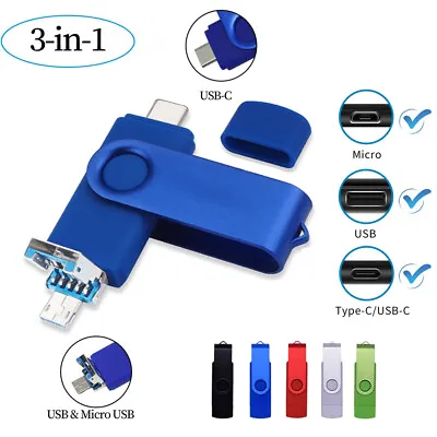 2TB 1TB 256GB 64GB Dual Type-C USB Flash Drive Memory Stick For Android Samsung • $19.79