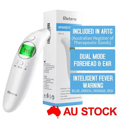 Digital LCD Infared Thermometer Gun Non Contact Forehead Ear Body Temperature AU • $21.95