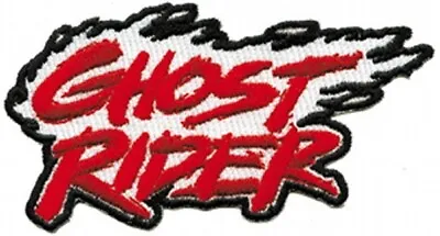 Marvel Comics Ghost Rider Flaming Logo Name Embroidered Patch NEW UNUSED • $7.99