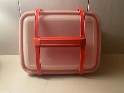 Tupperware Pack N Carry Lunch Box Lid & Handle Vintage • $8.99