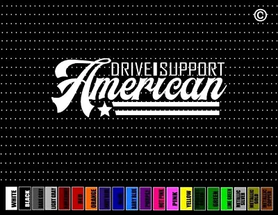 Drive American #1 Flag Made In America 4x4 Muscle Car Sticker Window Vinyl Decal • $4.99