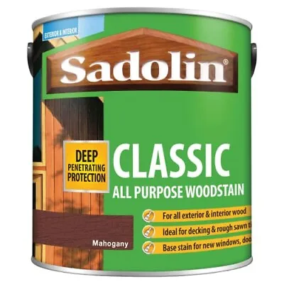 Sadolin Classic All Purpose Woodstain - Mahogany - 2.5L • £32.99