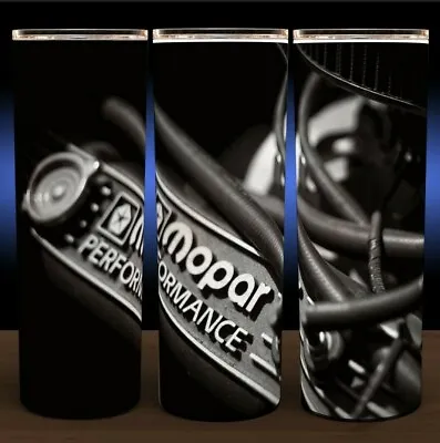 Mopar Performance Black And Silver  Cup Mug Tumbler 20oz With Lid And Straw • $18.95