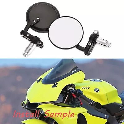 7/8  Motorcycle Handle Bar Rear View Mirrors For 2015 2016 2017 Yamaha YZF R1 R6 • $17.18