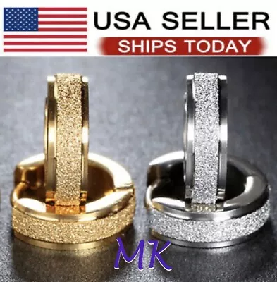 Huggie Hoop Earrings Stainless Steel Men Women Piercing - Pair • $4.75