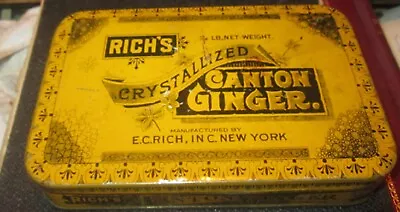 Vintage Rich's Canton Ginger Tin • $9.95