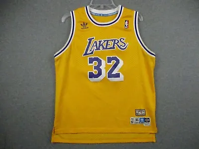 Adidas Hardwood Classics Los Angeles Lakers Jersey 32 Magic Johnson XL Length +2 • $47.09