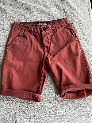 £5 • Buy River Island Red Chino Shorts 26” Waist (skinny Leg)