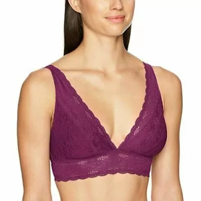 WACOAL Floral Halo Lace Soft Cup Wire Free Bra Bralette Plum Caspia 30 NEW • $19.99